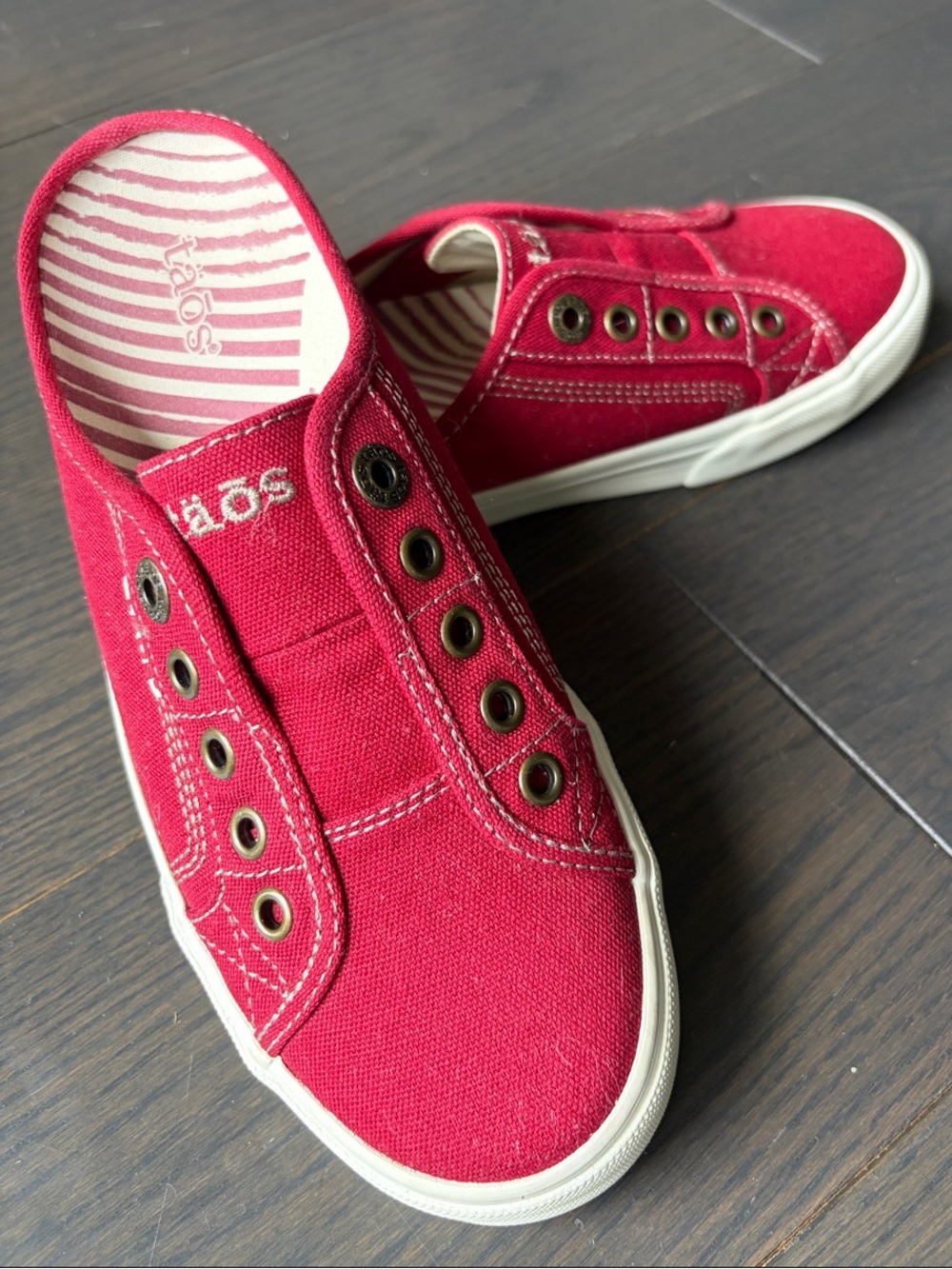 Taos Canvas Slip-On Sneakers in Red